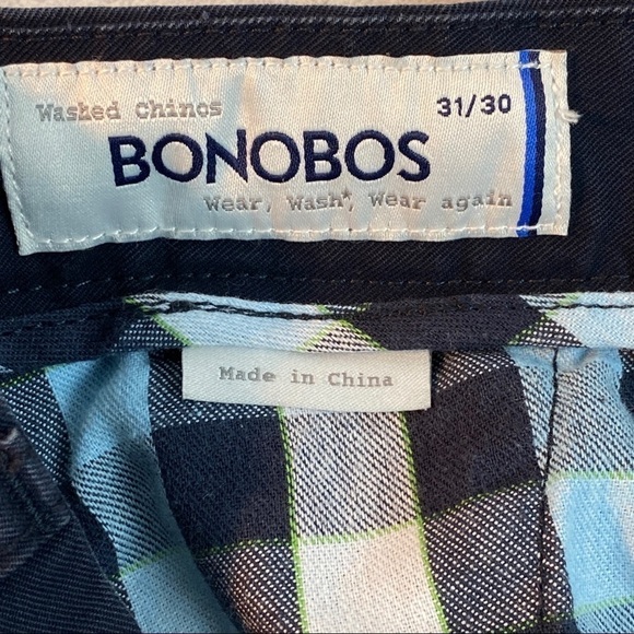 Bonobos Boot Fit Washed Chinos Size 31x30 100% Cotton Dark Blue - Picture 7 of 11